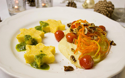 Polenta Gratin with Tomato and Zucchini